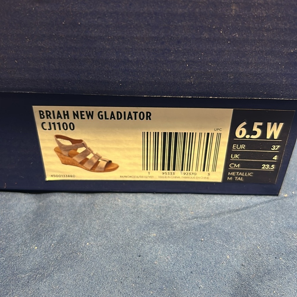 rockport- Briah new gladiator, grey tan, 6.5 women sw - Picture 5 of 5